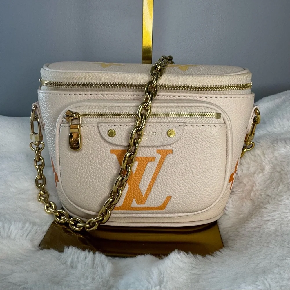 Louis Vuitton Empreinte Monogram Giant Mini By The Pool Bumbag Cream Saffron - Picture 1 of 13